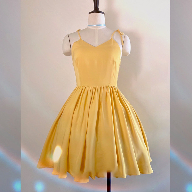 新世纪福音战士eva明日香连衣裙小黄裙日本动漫cos服cosplay女装