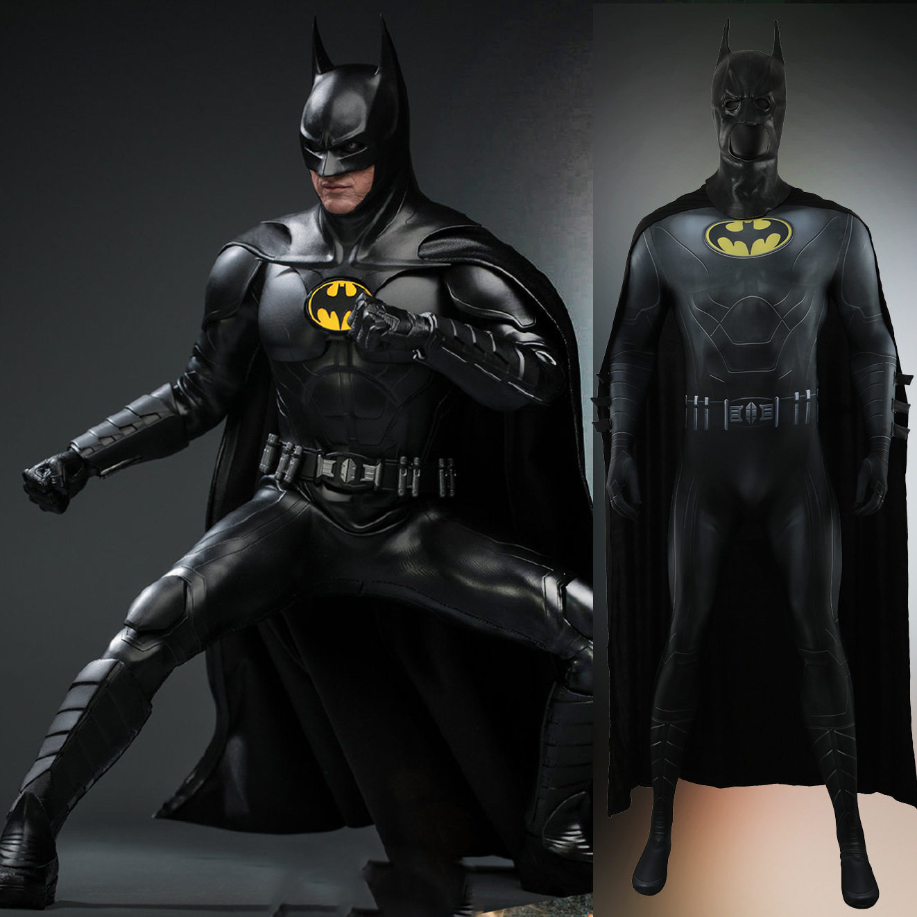闪电侠基顿蝙蝠侠衣服Batman万圣节cos服装cosplay角色扮演表演服