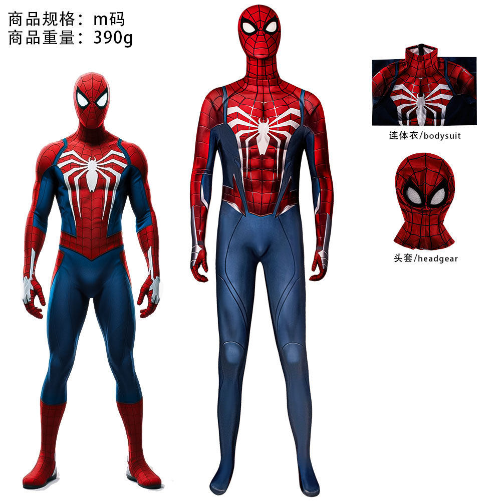 娜袅漫威蜘蛛侠cos服彼得帕克紧身衣连体衣万圣节cos服装男Peter