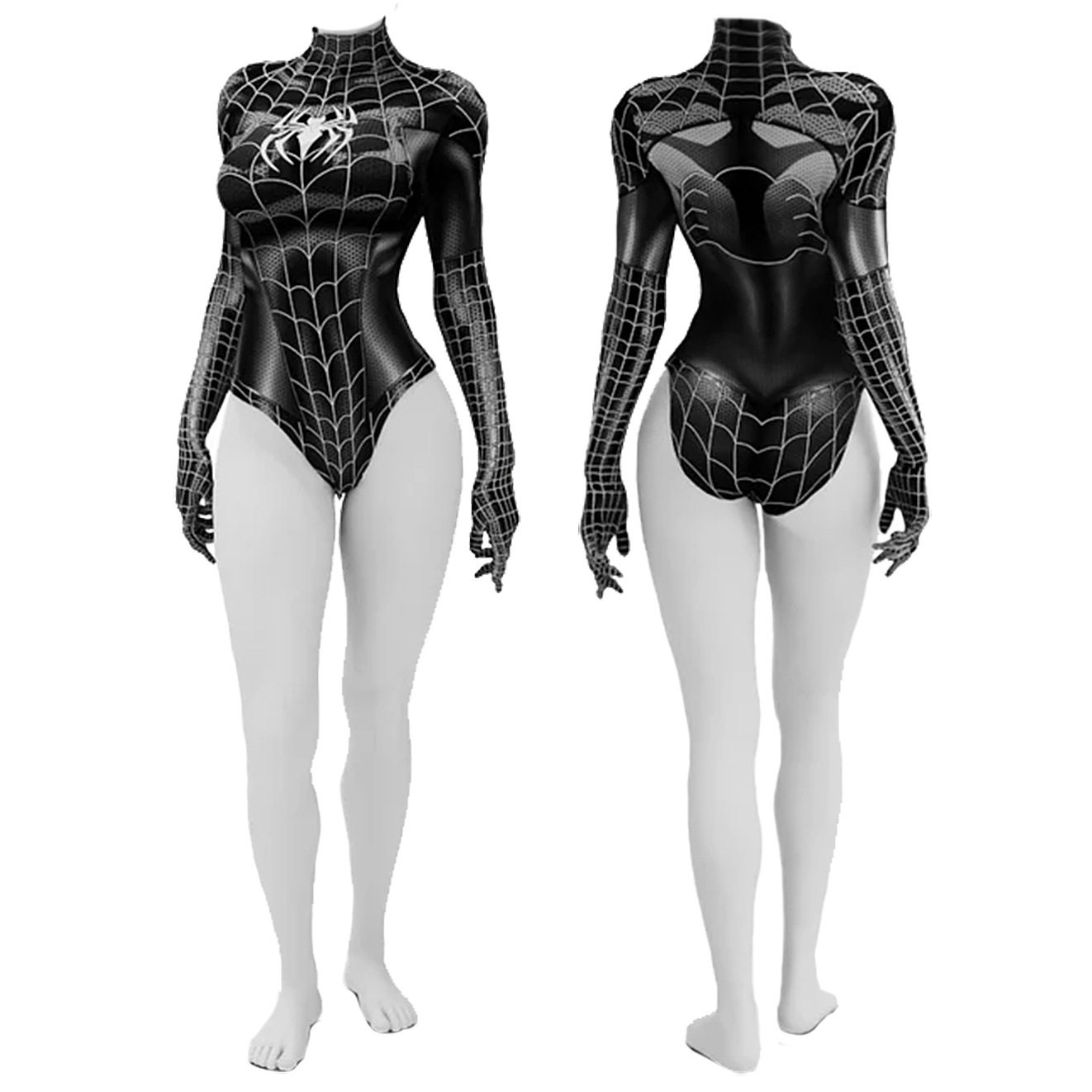 MJ黑色套装蜘蛛侠夏季泳装泳衣cos万圣节动漫cosplay服装舞台服