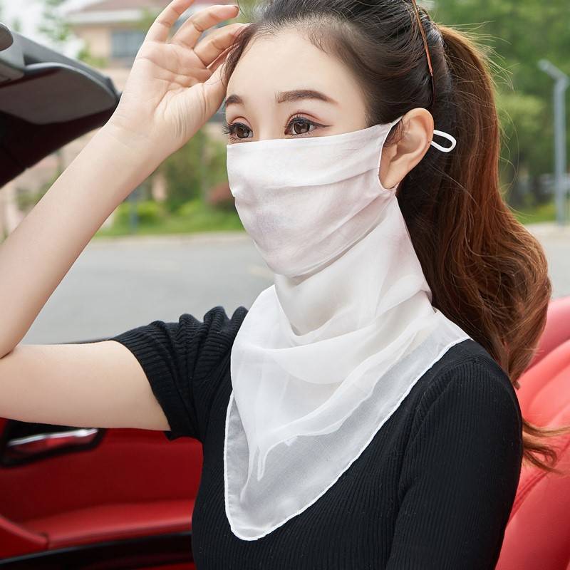 防晒囗罩女高颜值防晒面罩薄款夏季脸罩骑车开车透气遮阳护眼角