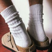 堆堆袜黑色白色潮中筒袜长袜 艺术生男士 TREETALLIFE袜子男款 女款