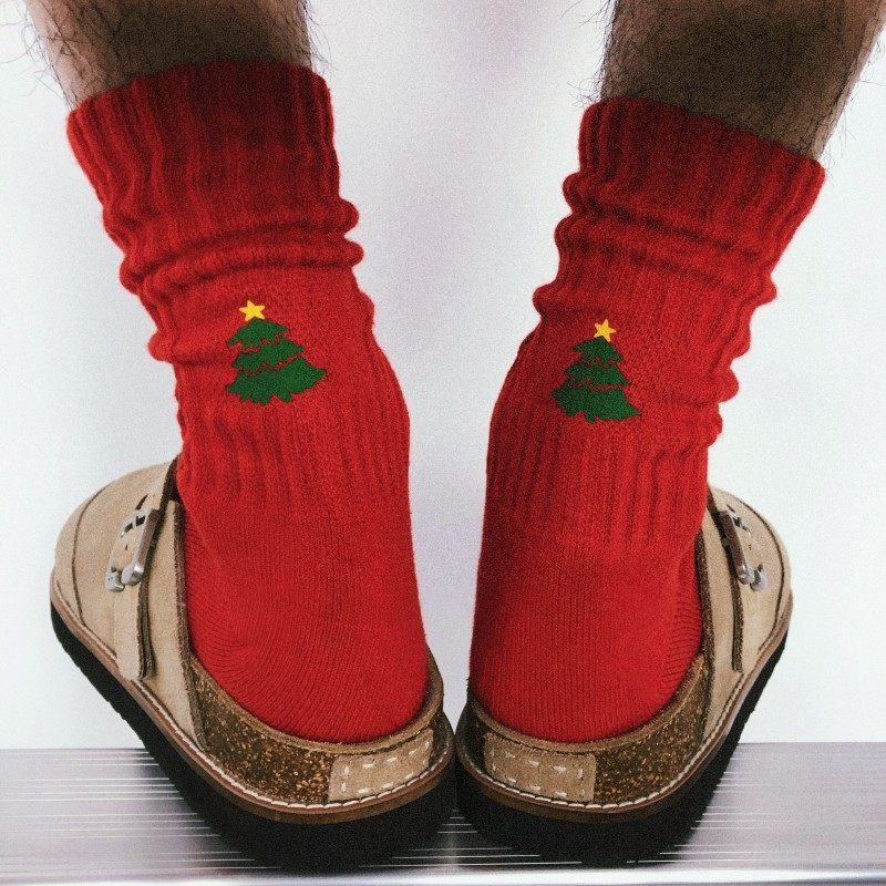 TREETALLIFE【1双装】圣诞袜红色袜子本命年马年男女款长筒堆堆袜,女士内衣/男士内衣/家居服,中筒袜,淘宝优惠券,粉丝福利购,淘宝优惠卷