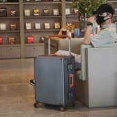 漫旅仕宽拉杆行李箱女20寸登机箱小型轻便旅行密码 拉杆箱子男24寸