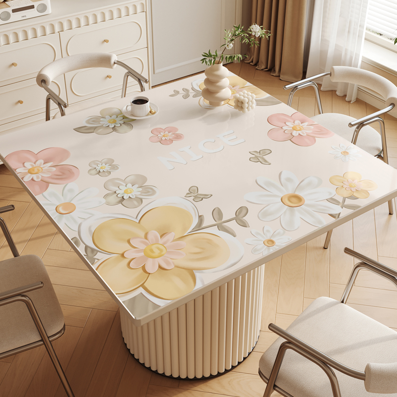 pvc软玻璃正方形桌垫防水防油污