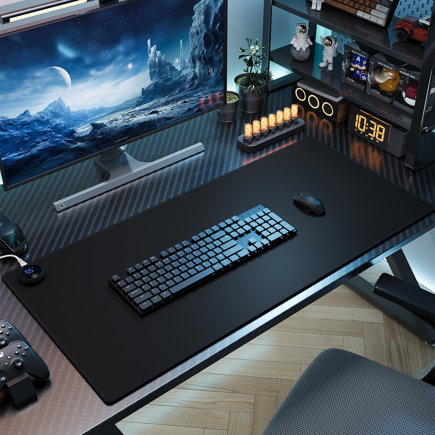 加热鼠标垫电脑桌桌面暖手垫桌垫