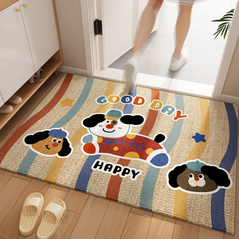 卡通入户门地垫家用进门防滑耐脏脚垫玄关门口可裁剪地毯防水门垫,居家布艺,入户地垫,淘宝优惠券,粉丝福利购,淘宝优惠卷