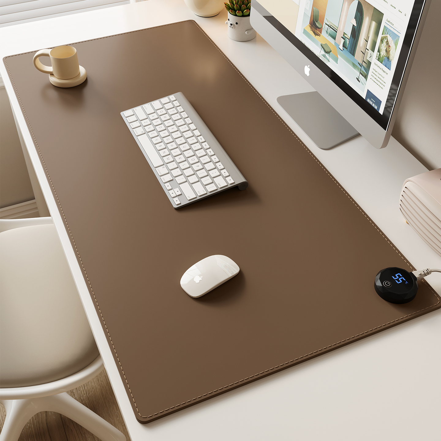 加热鼠标垫书桌电脑键盘暖桌垫子