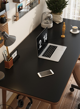 办公室电脑桌垫书桌学生学习桌面保护垫子黑色鼠标垫超大硅胶桌布