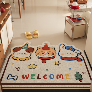 2026新款入户门地垫门口进门防滑丝圈脚垫可裁剪门外玄关入门地毯