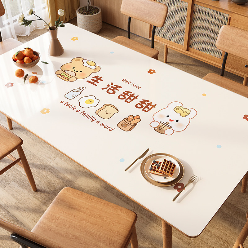 PVC餐桌垫防水防油隔热垫防烫耐高温免洗茶几桌布高级半透明桌垫,居家布艺,桌布,淘宝优惠券,粉丝福利购,淘宝优惠卷