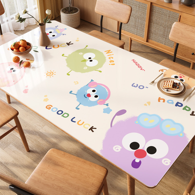 多巴胺软玻璃桌布免洗防水防油pvc餐桌垫卡通茶几台布桌面保护垫,居家布艺,桌布,淘宝优惠券,粉丝福利购,淘宝优惠卷