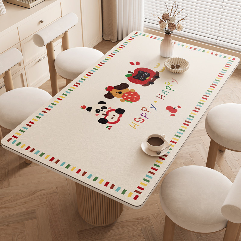 防水防油皮革餐桌垫2025新款轻奢免洗防烫垫子高级感客厅茶几桌布,居家布艺,桌布,淘宝优惠券,粉丝福利购,淘宝优惠卷