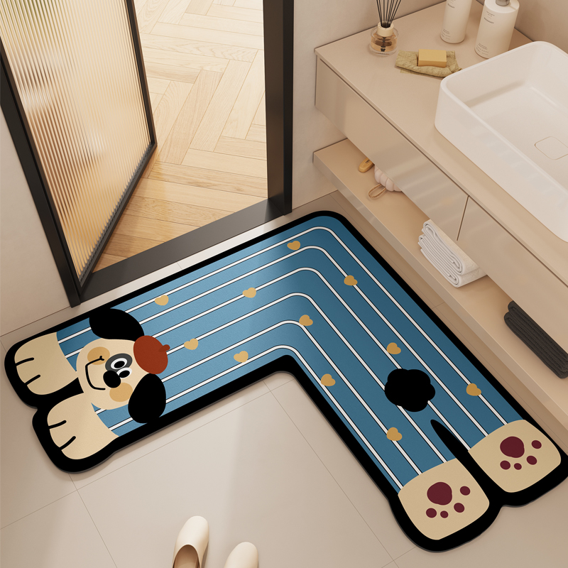 l型浴室地垫卫生间洗手台吸水垫