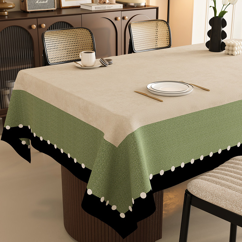 桌布中古风棉麻布艺高端餐桌台布