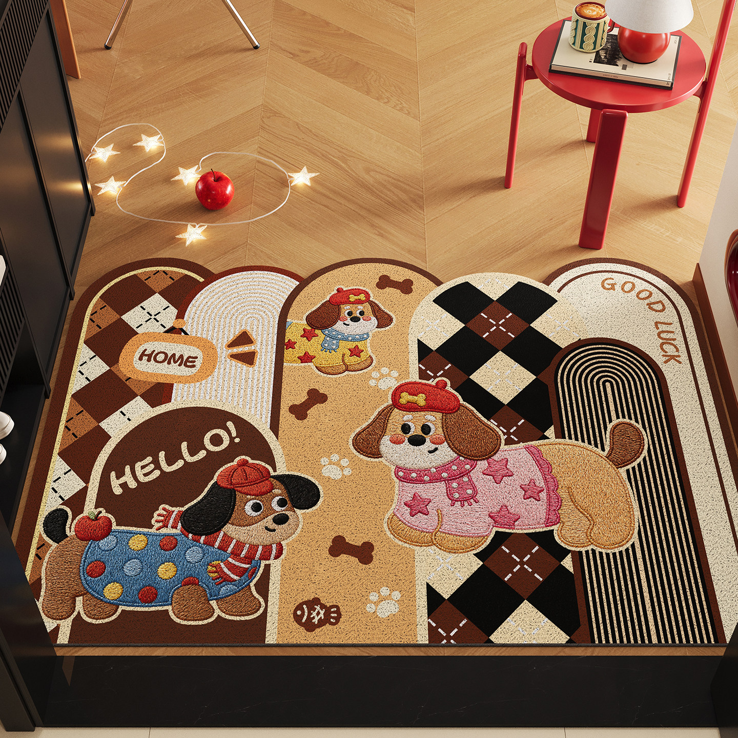 卡通马年入户门地垫2026新款家用门口进门可裁剪丝圈脚垫新年地毯,居家布艺,入户地垫,淘宝优惠券,粉丝福利购,淘宝优惠卷