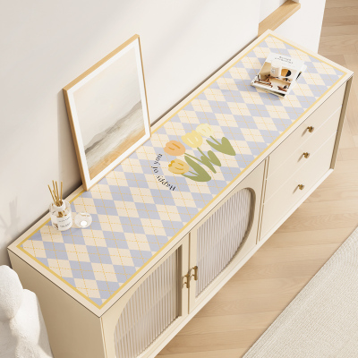 电视柜桌垫奶油风2025新款防脏垫