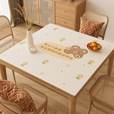 正方形桌布免洗防水防烫防辣椒油