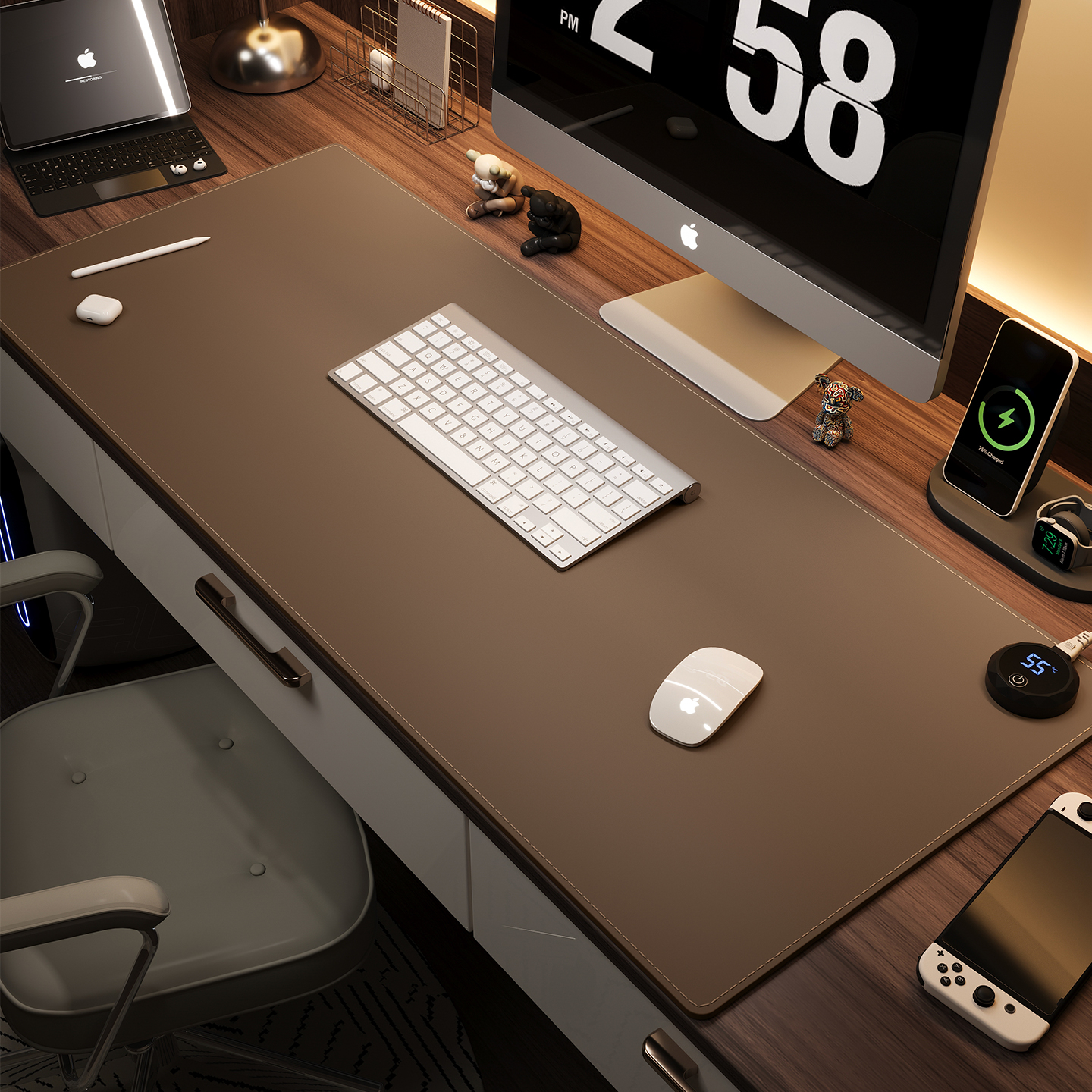 加热桌垫键盘桌面暖手发热鼠标垫