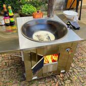 新款 不锈钢柴火灶农村柴火炉多功能无烟移动烧木柴土灶加厚节能