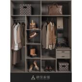 简约现代定制衣柜展厅软装 样板间衣服摆件衣帽间饰品组合 搭配套装