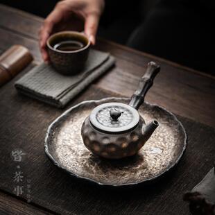 茶壶单壶功夫茶具客厅办公室单个泡茶器泡茶壶 家用陶瓷侧把壶中式