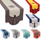 艺必旭棉麻新中式 覆古桌旗布艺电视柜茶几餐桌桌布中国风禅意茶席