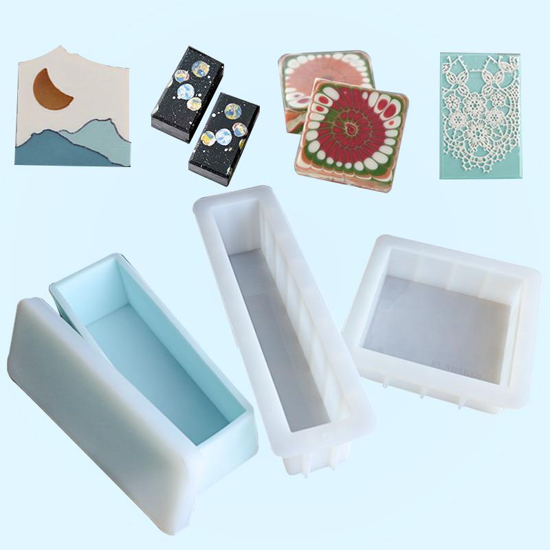 DIY手工皂吐司硅胶模具 方形长方形带盖子冷制皂渲染皂自制皂模具