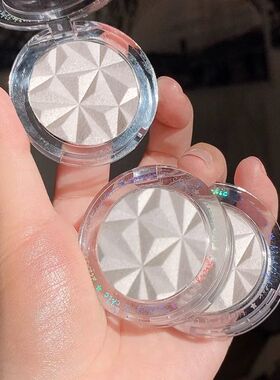 网红钻石高光珠光闪粉修容珠光爆闪细腻持久提亮修饰脸部阴影粉饼