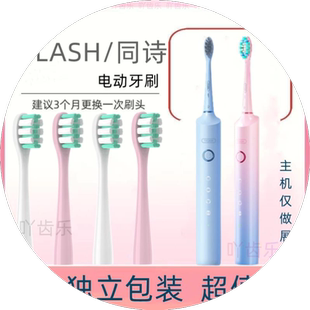 适配T-FLASH同诗紫外线消毒电动牙刷Q-05/u1/y2刷头【4支装】