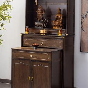 供香神柜新中式观音桌子家用推拉柜客厅玄关柜农村香火立柜供柜家