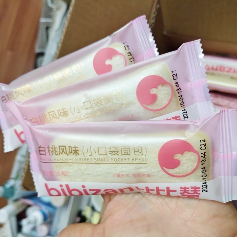 比比赞乳酸菌小口袋面包营养解馋早餐白桃味夹心零食小吃休闲食品