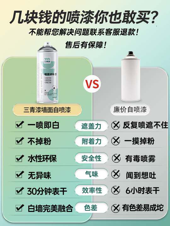 白墙面自喷漆乳胶漆墙壁修复喷墙漆室内自刷补墙修补膏色去污神器