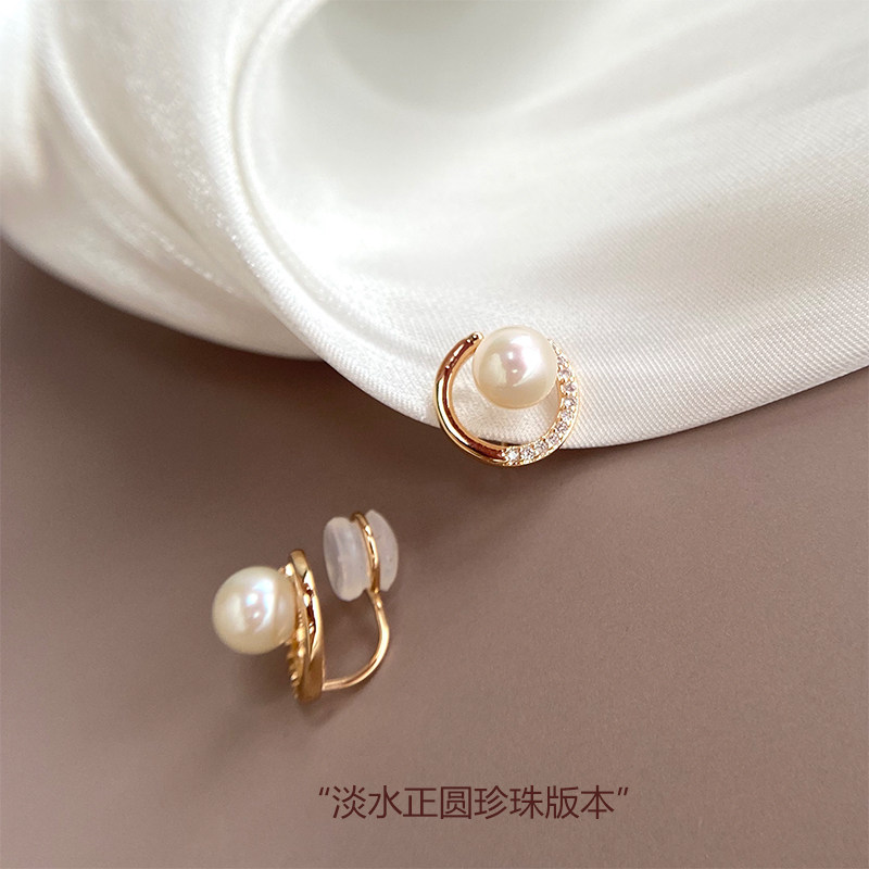 硅胶无痛耳夹无耳洞女高级无洞耳环珍珠耳饰夹耳式耳钉2023新款潮