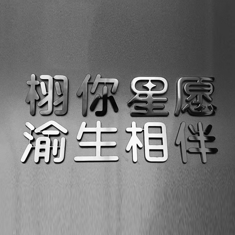 星愿25款26款栩你星愿渝生相伴自定义实心金属不锈钢汽车尾标贴