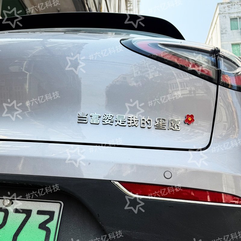 天天吉利当富婆是我的星愿3D立体个性创意汉字改装饰车标车尾标贴