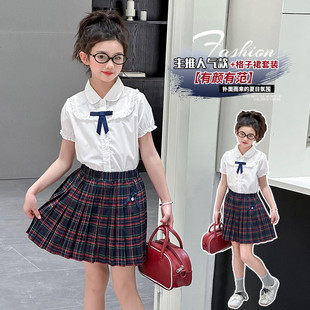 卡米诺&2803学院风衬衫 格子裙