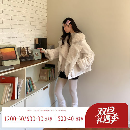 FTT白桃奶绒羊羔毛夹克外套