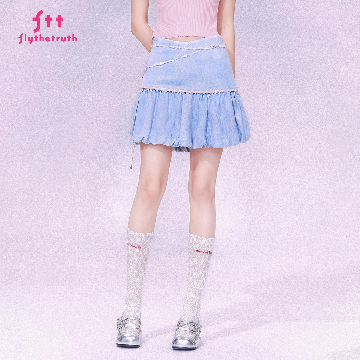 辣妹短裙半身裙女夏季减龄花苞裙