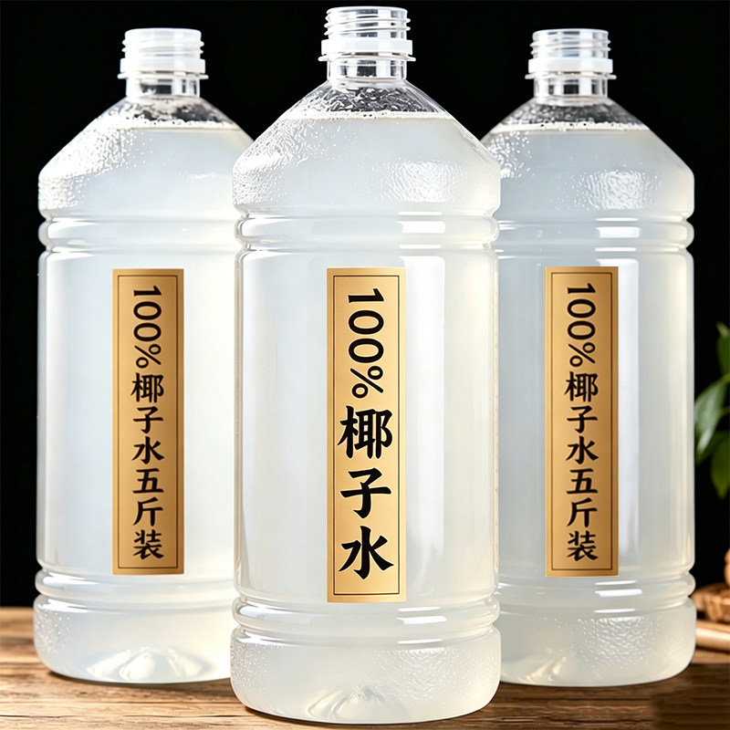 100%椰子水0脂肪无添加1250ml*瓶整箱含天然电解质果汁饮料椰子水