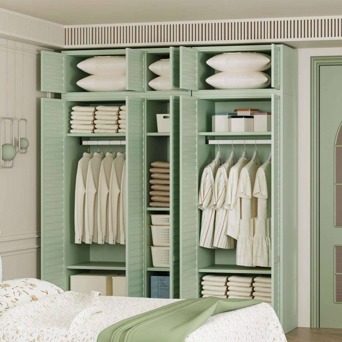 儿童衣柜2025新款无甲醛衣橱储物柜钢制家用阳台柜卧室落地收纳柜