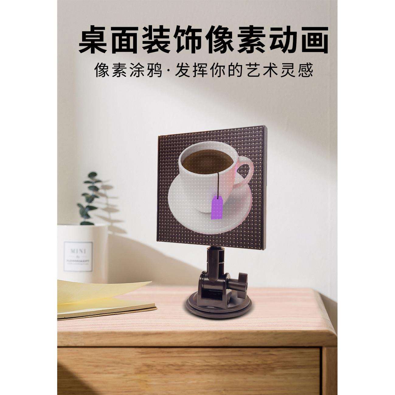 LED动态表情车载显示屏,LED动画广告提示车用显示屏12V点烟器