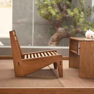 祥福新中式 茶椅子 唐椅休闲椅飘窗凳椅榻榻米小椅子矮脚靠背椅日式