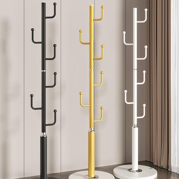 轻奢衣帽架落地家用卧室挂衣架客厅立式衣服收纳晾衣架单杆挂包架