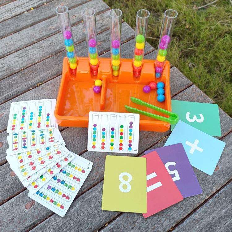 儿童统专注力捡幼儿珠子夹幼儿园精细玩具子儿教感训练思维注意动