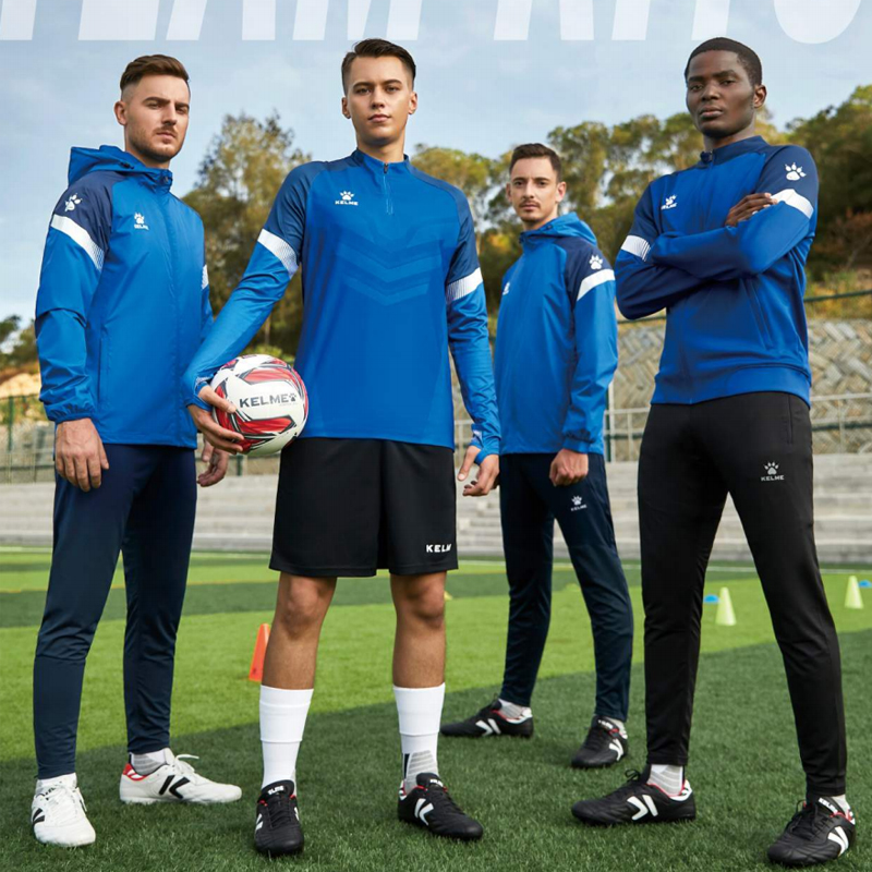 卡尔美足球服外套训练服针织防风