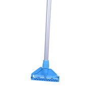 白云蜡拖杆带蓝夹子加厚拖把杆铝合金拖把棍高级纯棉拖把夹紧式 头