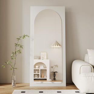 网红简约全身镜拱形家用挂墙穿衣镜服装 店不规则试衣镜立体落地镜
