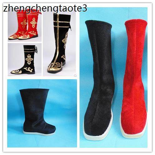 古装靴子儿童古代鞋子布鞋男童搭配汉服靴子小男孩古风戏曲表演鞋