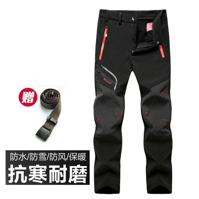 冬季加绒冲锋裤钓鱼服抓绒裤户外钓鱼裤防风防水防寒加厚保暖裤子